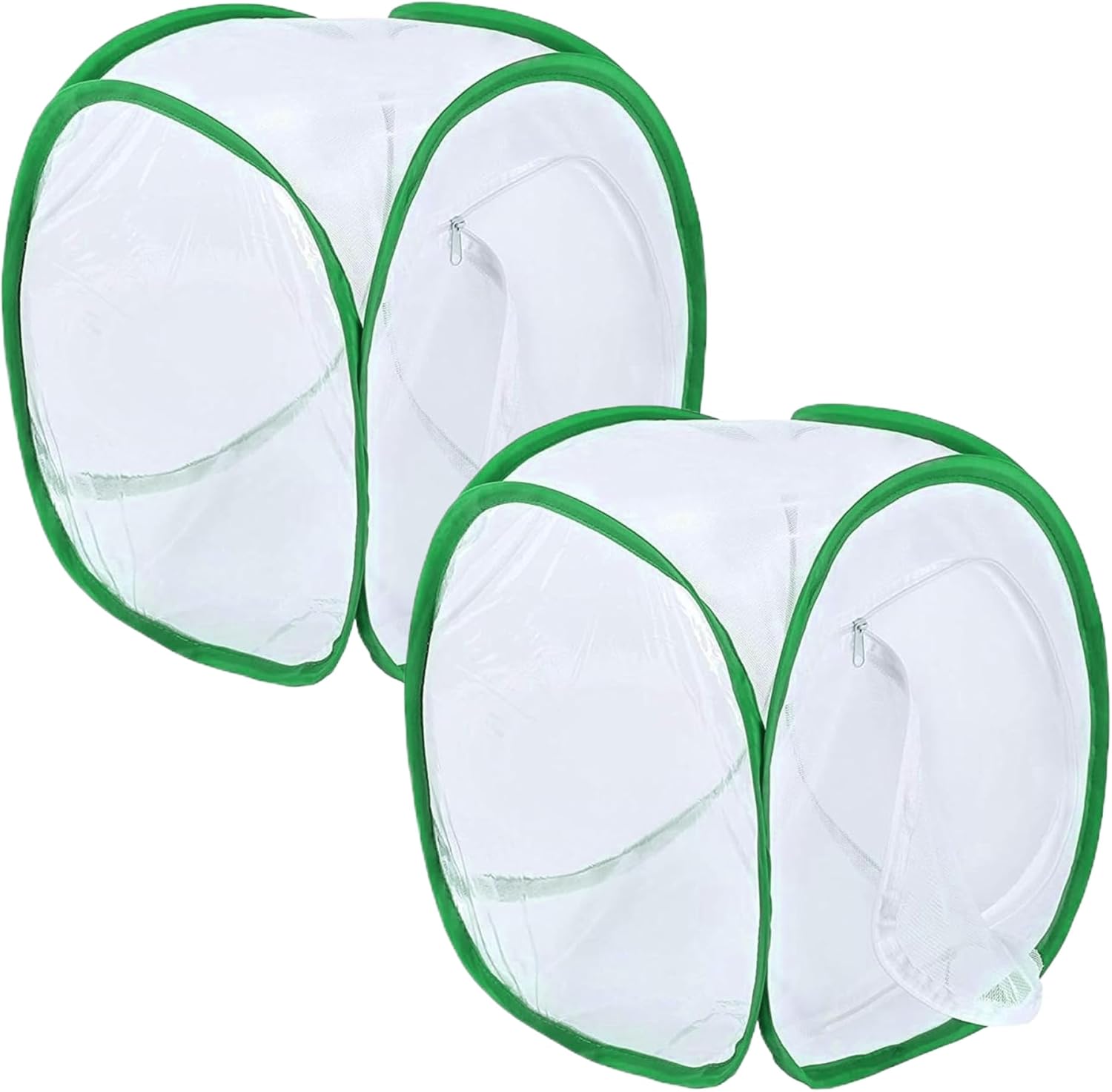 Butterfly Cage 2Pcs Butterfly Habitat Cage 12x12x12'' Foldable House Garden Pop-up Mesh Tent Net Caterpillars for Kit for Kids Raising