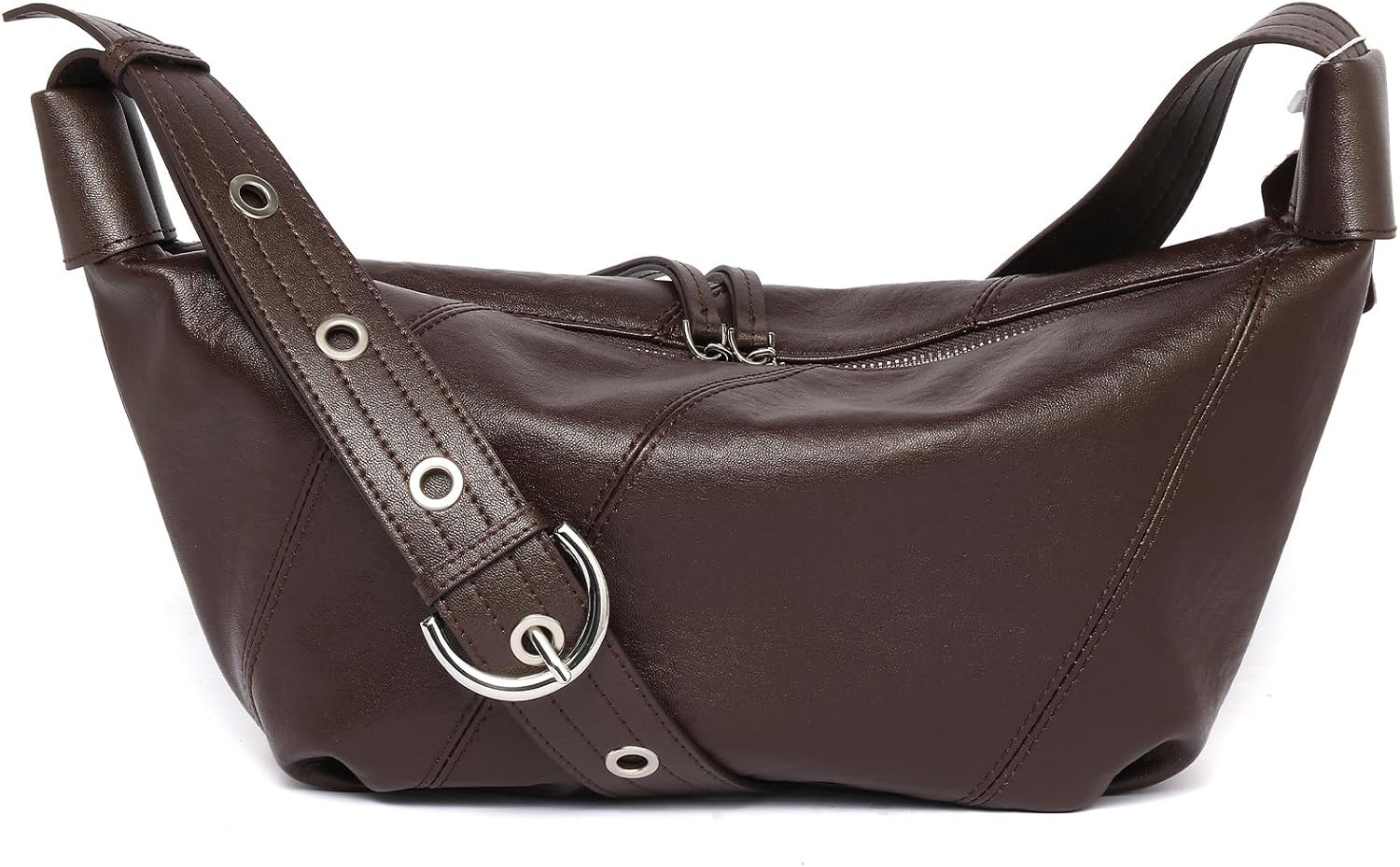 Swgsdh&Hyls Genuine Leather Bags,Hobo Shoulder Bags with Adjustment Strap,Fashion Ladies Crossbody Purse, Casual Satchel
