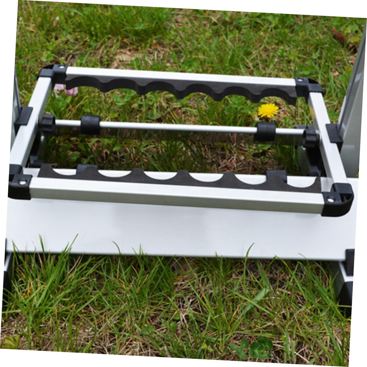 12holes Fishing Rod Rack Display Stand Rod Holder Aluminum Alloy No Tools Needed Assembly