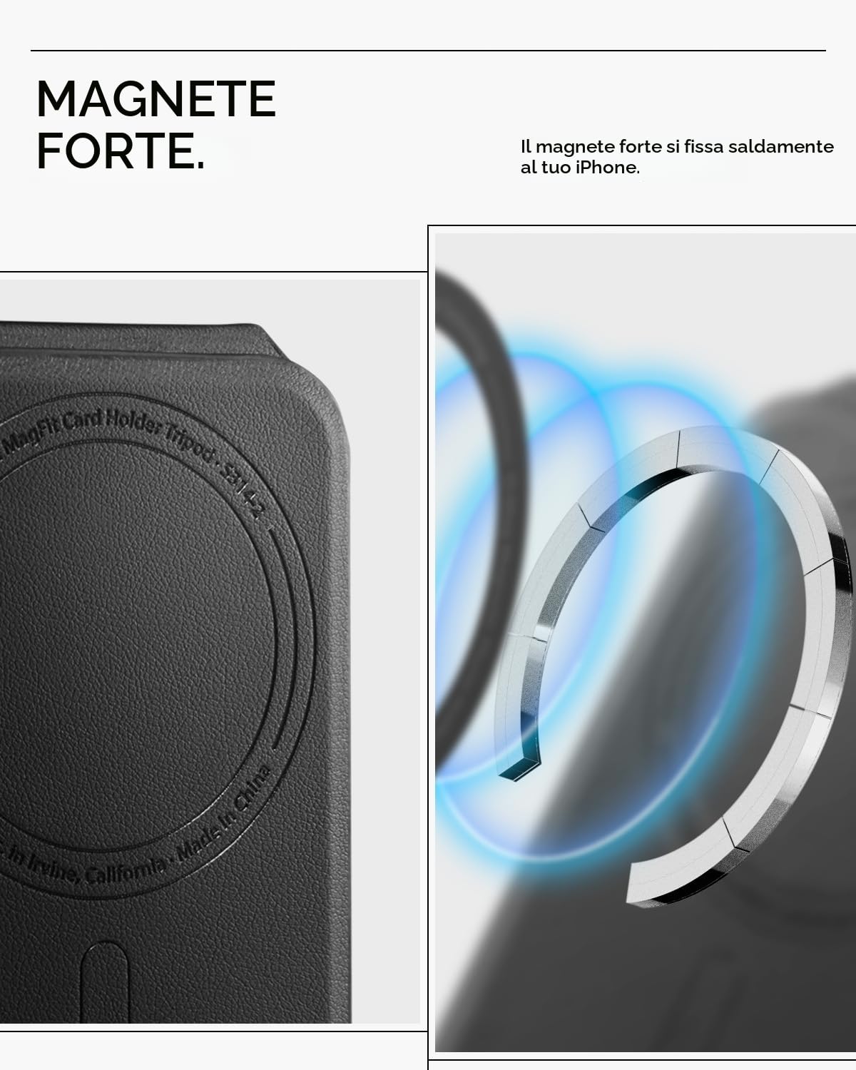 Spigen Slim Fold MagFit Portafoglio MagSafe, Supporto Regolabile, Porta Carte Magnetico, Wallet 1 Scomparti per iPhone 17 17e 16 15 14 13 12 Pro Max & Cover MagSafe e Pixelsnap