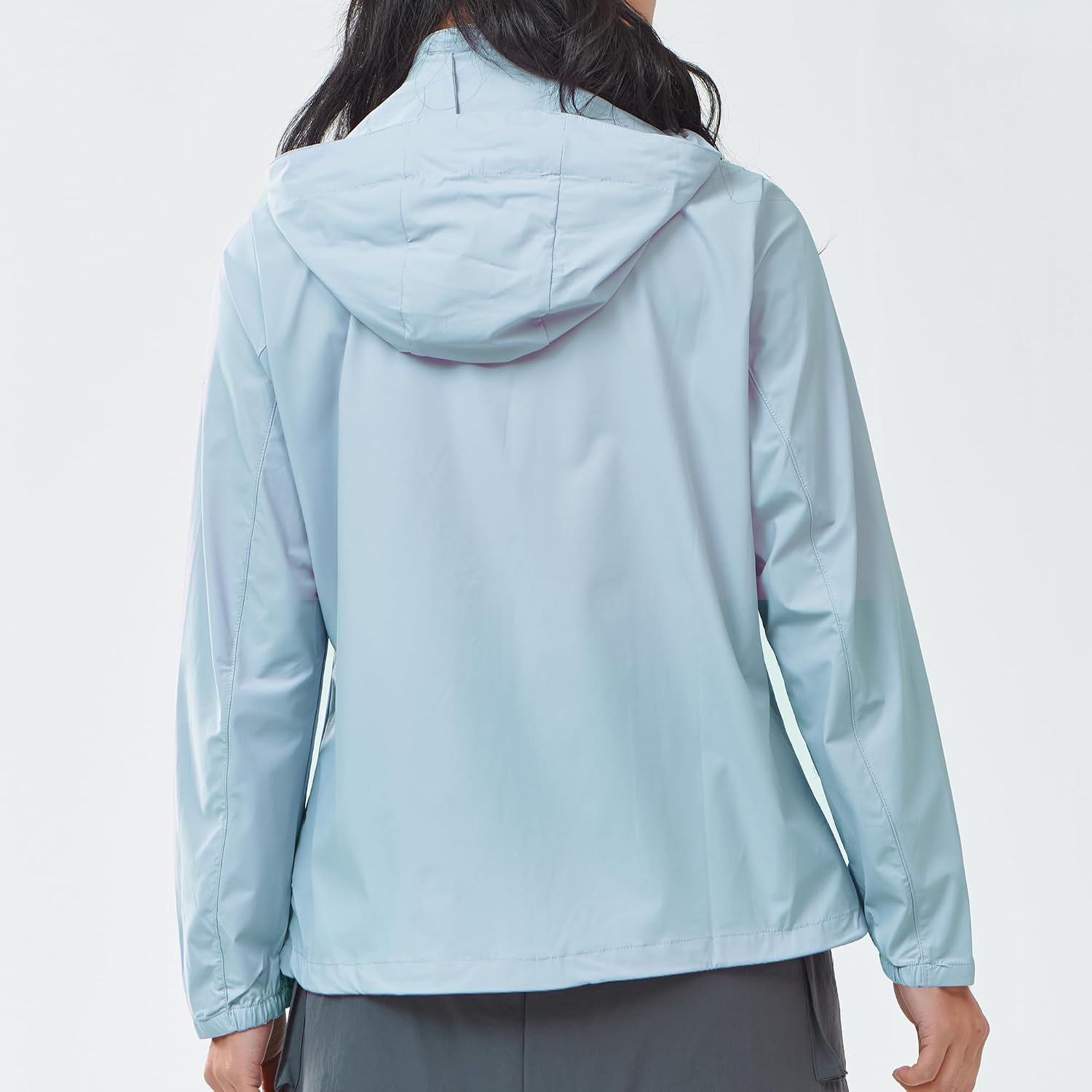 Women's Sports Hoodie Long Sleeve UV Protection UPF50+ Lightweight Breathable Adjustable Jacket