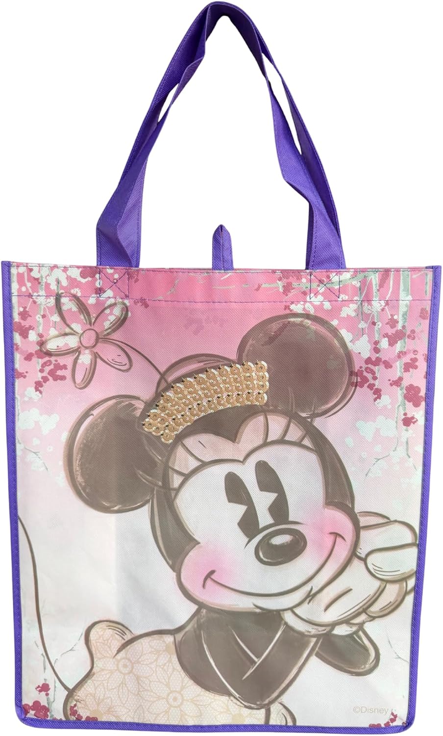 Disney's Minnie Mouse Vintage Large Reusable Christmas Gift Tote Bag