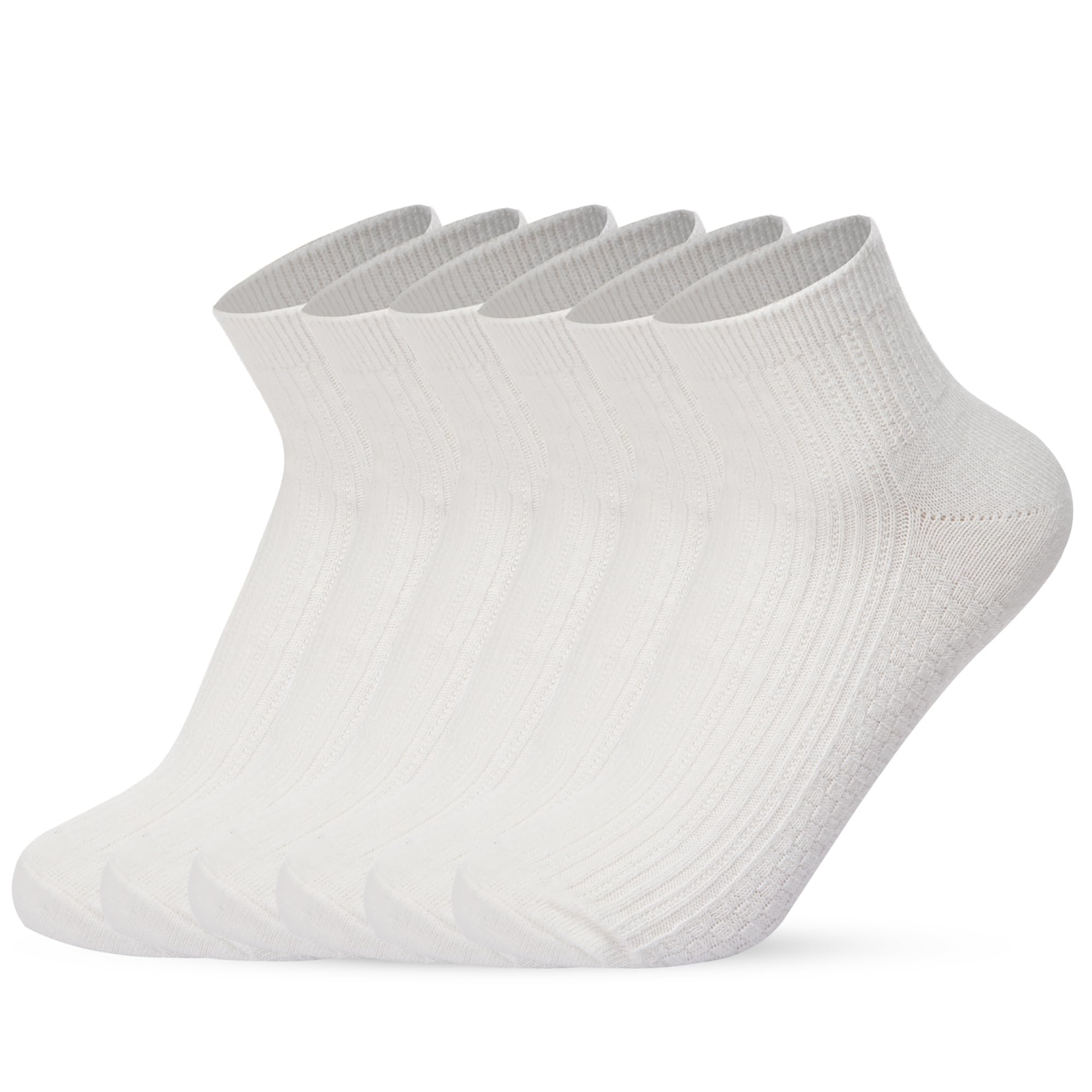 NS HEMP Sustainable Hemp Socks, Feet Don’t Stink, Soften, Comfortable, Breathable, 3 Pairs Hemp Ankle Socks, White, 0 UK