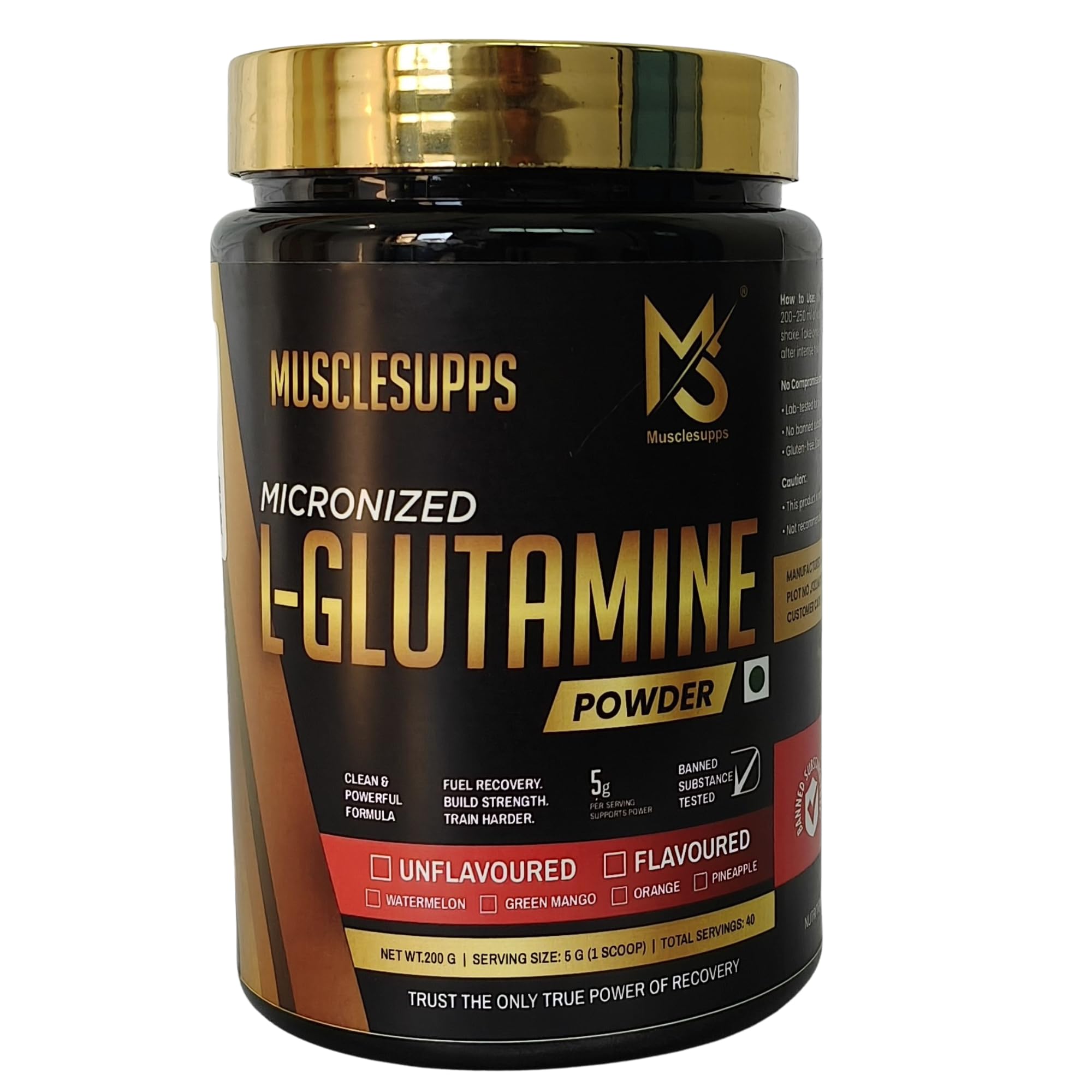 Micronized L-Glutamine Powder|Muscle Recovery and Performance (200 g, Unflavoured)-image-46