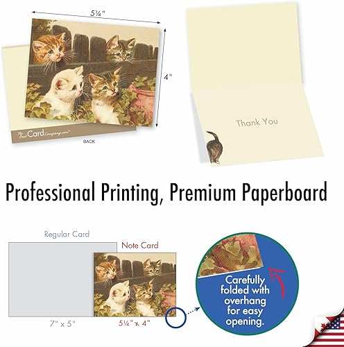 Miniatura 6 de The Best Card Company - 10 tarjetas de agradecimiento en caja con sobres, juego de papelería de apreciación de animales para hombres, mujeres y