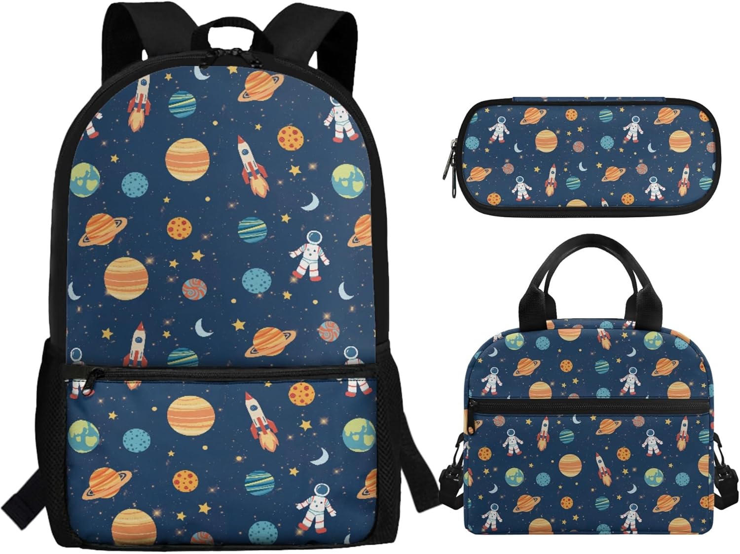 CLOHOMIN Axolotl Backpack for 3rd Grade Girls with Lunch Box Elementary/Middle School Bag and Lunch Bag Pencil Box Pink Children Bookbag Set with Lunchbox, 3 in 1