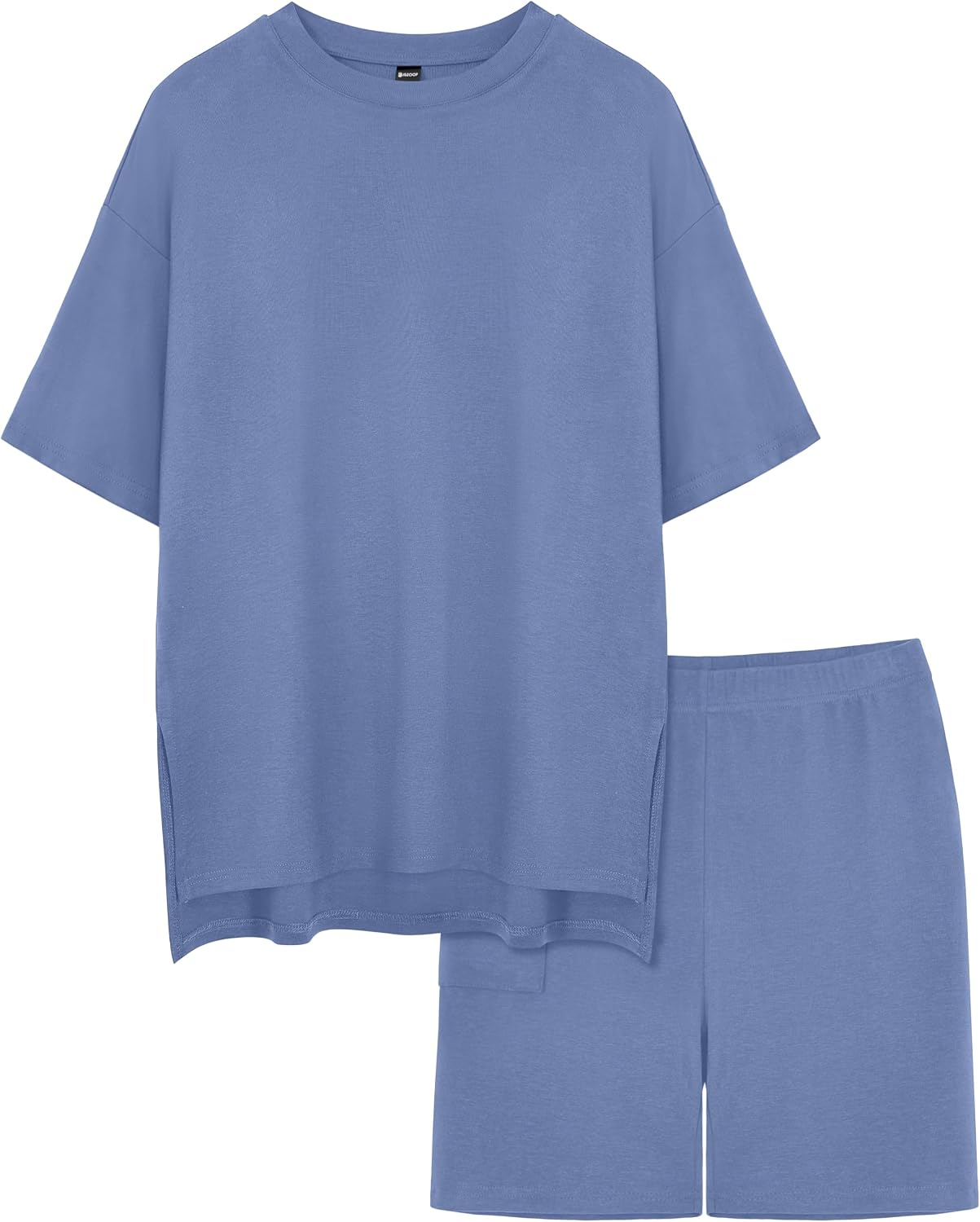 RUBZOOF Women's 2 Piece Lounge Sets 2026 Casual Summer Airport Travel Outfits Oversized Shirts Biker Shorts Matching Clothing