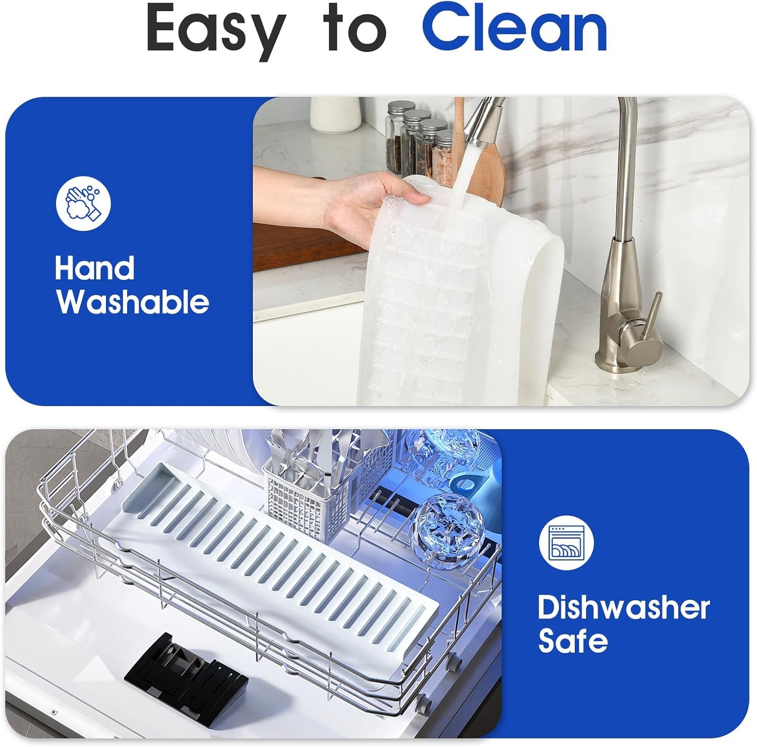 Snuggery 30"x4" Silicone Sink Edge Protector - Splash Guard with Suction Cups & 5° Tilt, Cuttable Edge Guard for Kitchen Sink, Bathroom,Granite & Quartz Countertops(White)