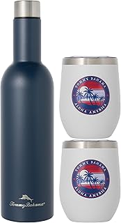 Beverage Chiller Set - Includes 25oz Bottle and (2)12oz Tumblers - Vacuum Insulated Double-Wall Stainless Steel, Keep Drinks Warm for 6 Hours or Cold for 12 Hours - Aloha Americana