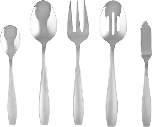 Miniatura 5 de Cambridge 345320CBW12R Tyrus Satin Mirror - Juego de cubiertos de 20 piezas, servicio para 4, plateado