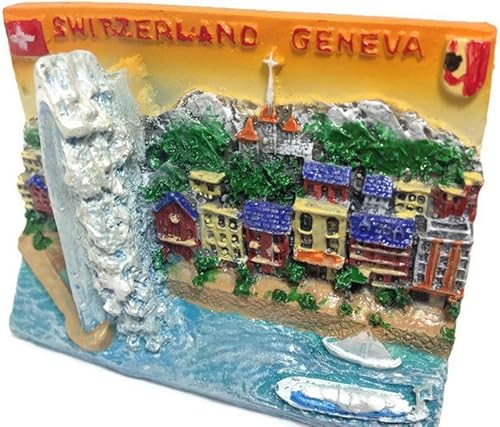 Miniatura 6 de WitnyStore Tiny Kapellbrücke Chapel Bridge Lucerna Suiza Suiza Europa Central Atracciones Turísticas Resina Refrigerador Imán Viajero Recuerdos