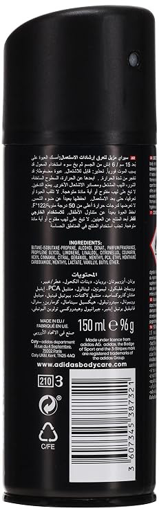 Adidas Ice Dive 24 Hours Fresh Boost Cool Tech Deodorant Body Spray for Men, 4 Ounce