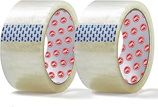 AIPL BOPP Packaging Clear Tape - 48MM x 50 Meter| Pack of 2 | for Packaging Decorating and DIY works