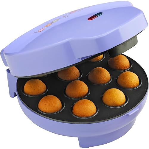 Babycakes Cake Pop Maker by Select Brands - Kit for Birthdays & More - Includes Decorating Stand & 50 Sticks - Features Non-Stick Coating - Makes 12 Cake Pops