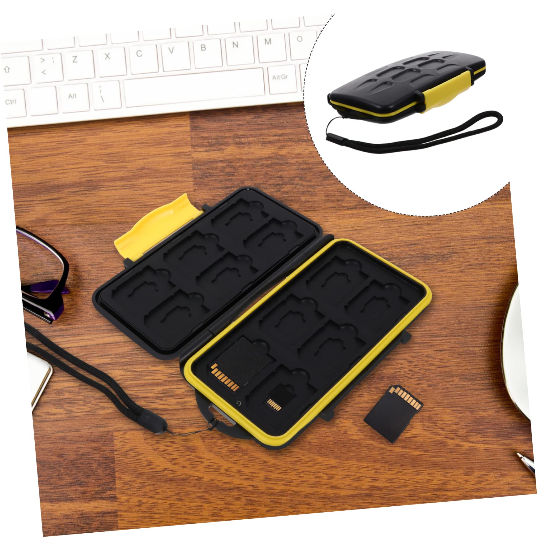 HOMSFOU 1pc Memory Card Holder Case Slots Organizer for Camera and Phone Lightweight and Storage Box Ergonomic Design for Easy Access Safe Material