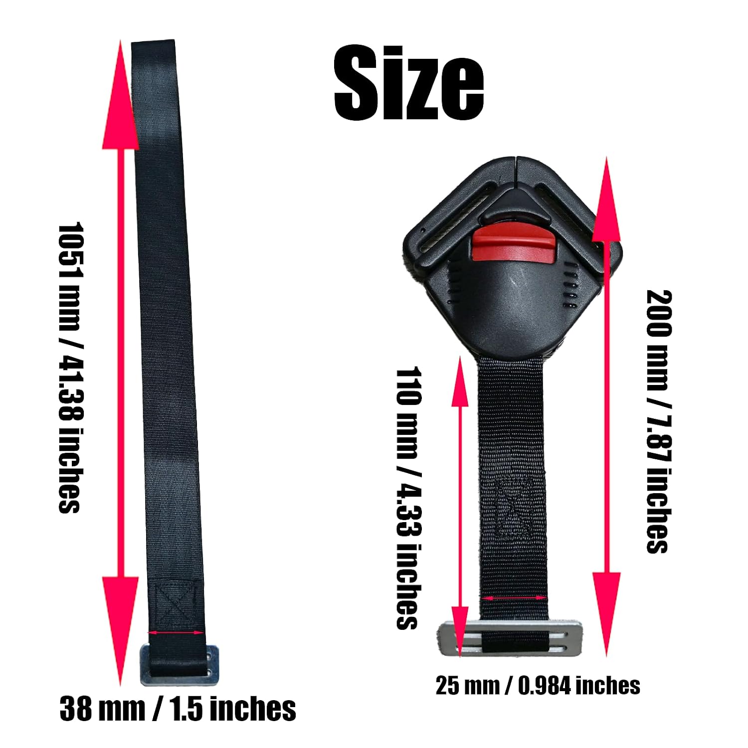 Universal Baby Highchair Stroller Pushchair 5pt 5 Point Harness with Locking Buckle, Baby Seat Chest Harness Clip Buckle + Harness Straps Width 38mm/1.5in