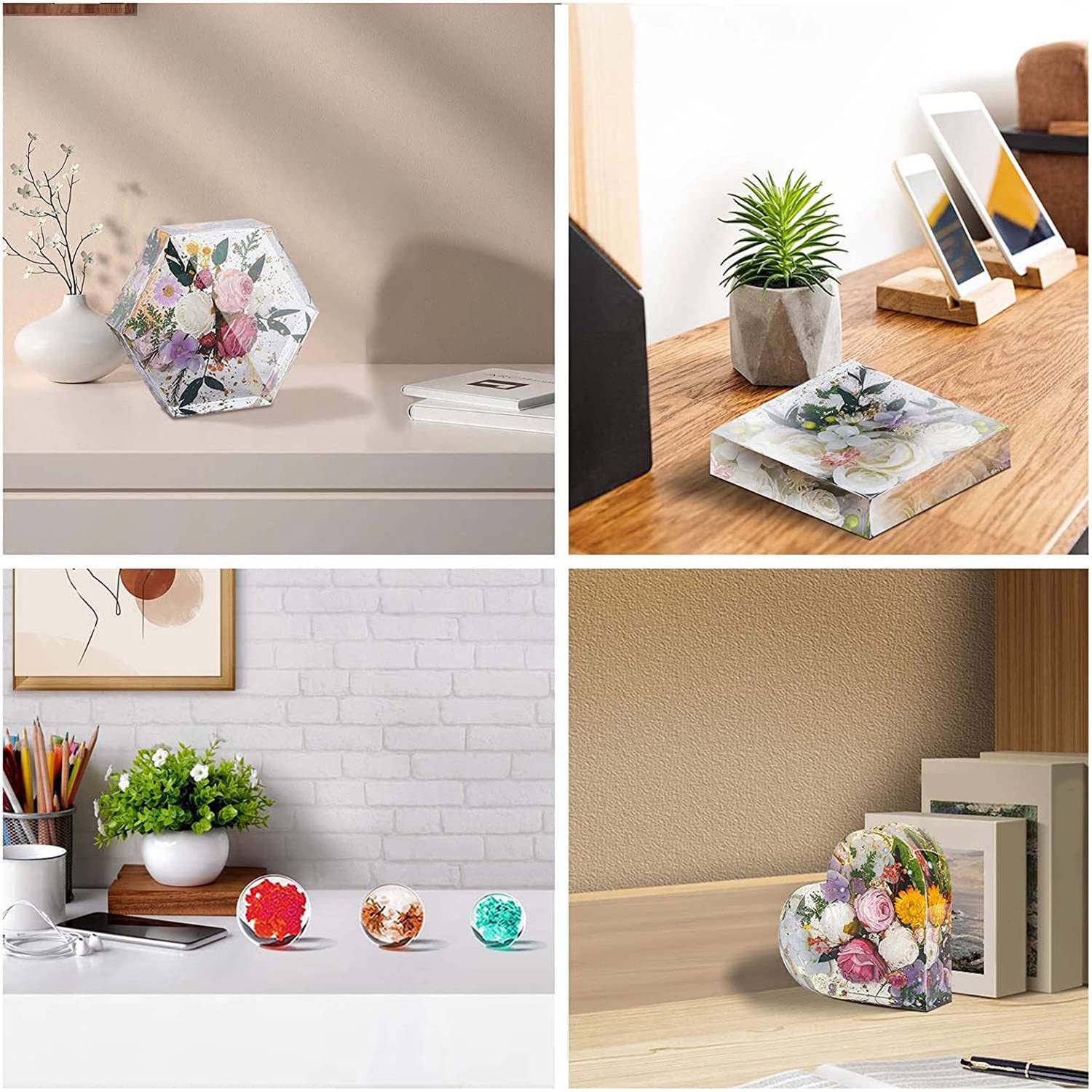 FineGood Lot De 2 Moules En Résine De Tasse, Moules En Résine