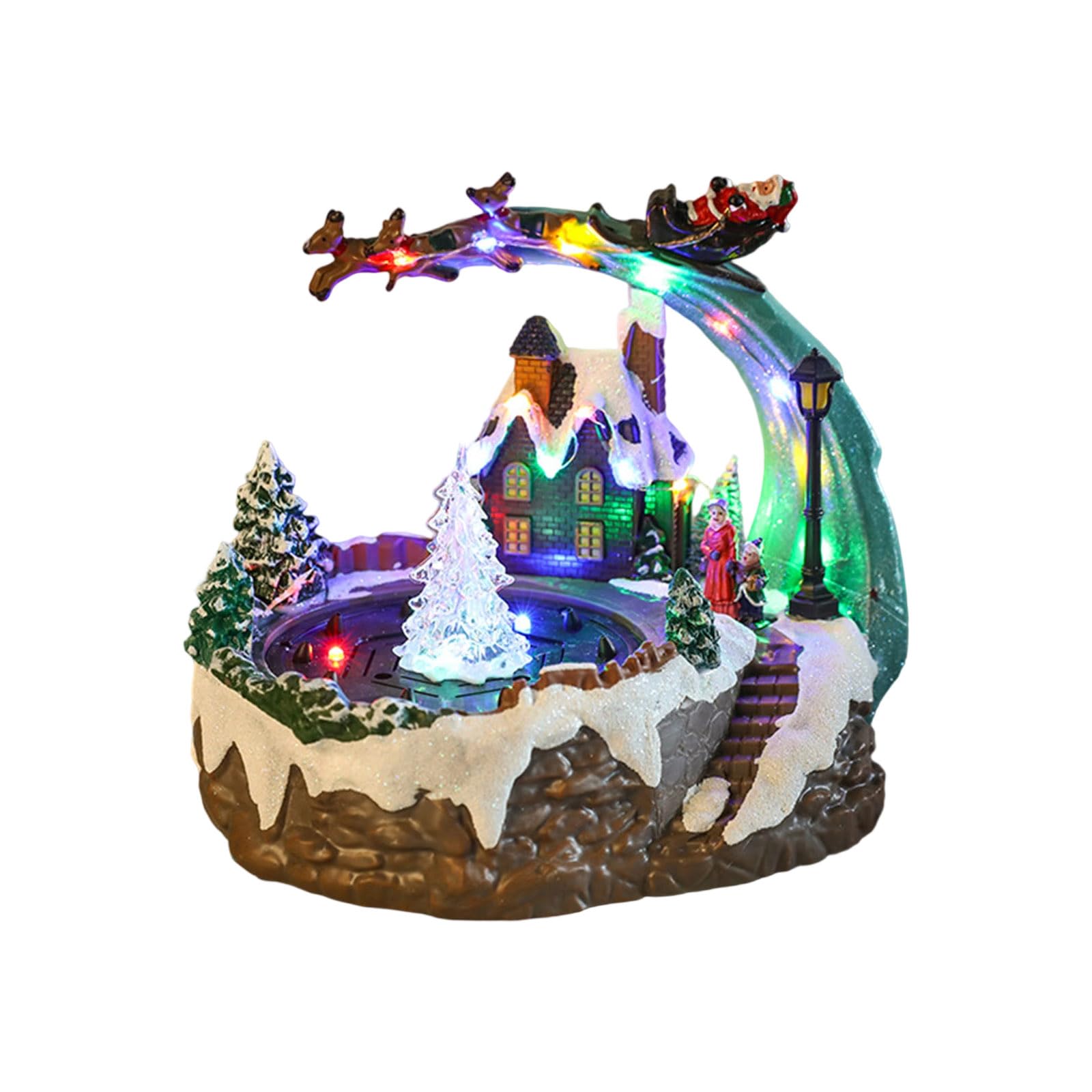 Buxuaaaa Interactive Whirling Musical Fountain with Multicolor LED Display & Party Garnish Features Musical Christmas Rosin Decoration