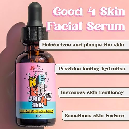 Miniatura 2 de Purifect Good 4 Skin - Suero facial multivitamínico con vitamina E, B, C y K, protege y repara suavemente la piel joven, hidratante y regordete,