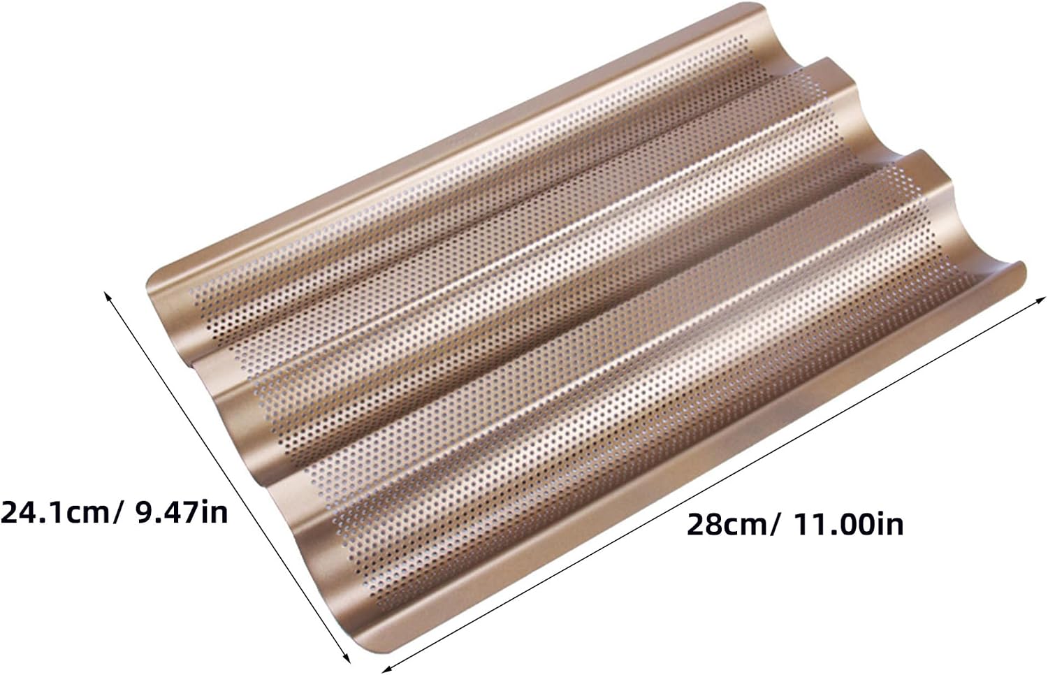Zerodeko 1Pc Nonstick French Bread Baking Mold Small Pan for Homemade Italian French Bread Premium Bakeware for Baking Lovers