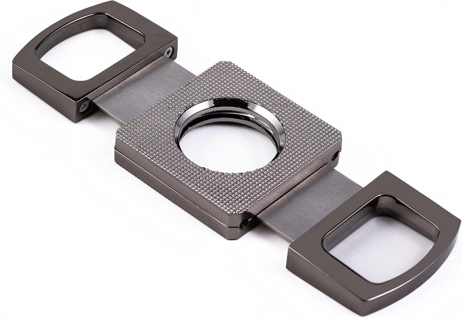 Prestige Import Group - Textured High End Guillotine Cutter - Cuts up to 62 Ring Gauge - Color: Gun Metal image 2
