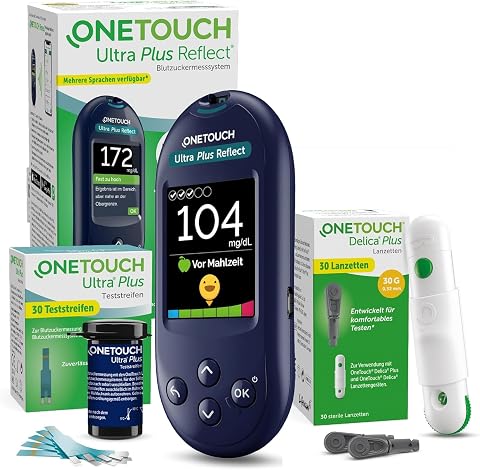 OneTouch Ultra Plus Reflect® Blutzuckermessgerät Starterset mg/dL