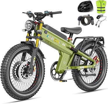 Electric Bike 60V 70Ah/80Ah, Dual Motor 6000W Peak, 46MPH High Speed Ebike, 255 Miles Long Range Electric Bike, Fat Tire All Terrain Ebike for Adults, Heavy Duty E-Bikes