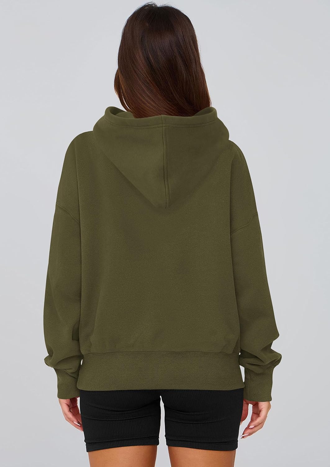 PRETTYGARDEN Women's 2026 Fall Hooded Sweatshirts Long Sleeve Half Zip Cropped Hoodies Pullover Winter Fashion Clothes - Image 5