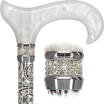 Royal RC Canes Stylish Walking Sticks Rhinestone Collar Designer Adjustable Canes Colorful Best Gift for Men and Women Light Weight Aluminum Shaft & Safe to Walk