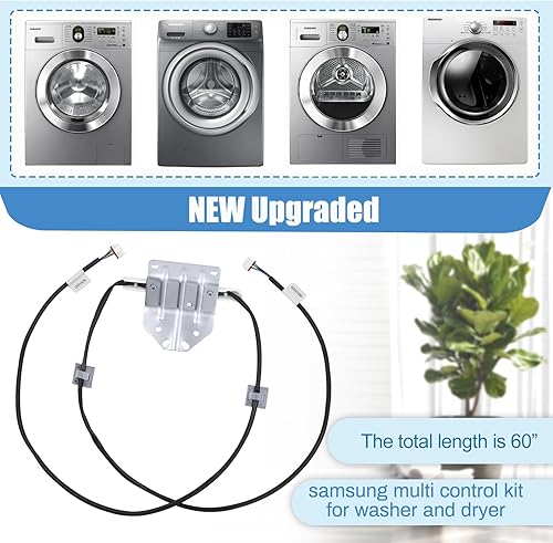 Miniatura 2 de Kit de conexión DV-MCKA1, kit multicontrol de lavandería compatible con lavadora y secadora de carga frontal Samsung o kit de control múltiple