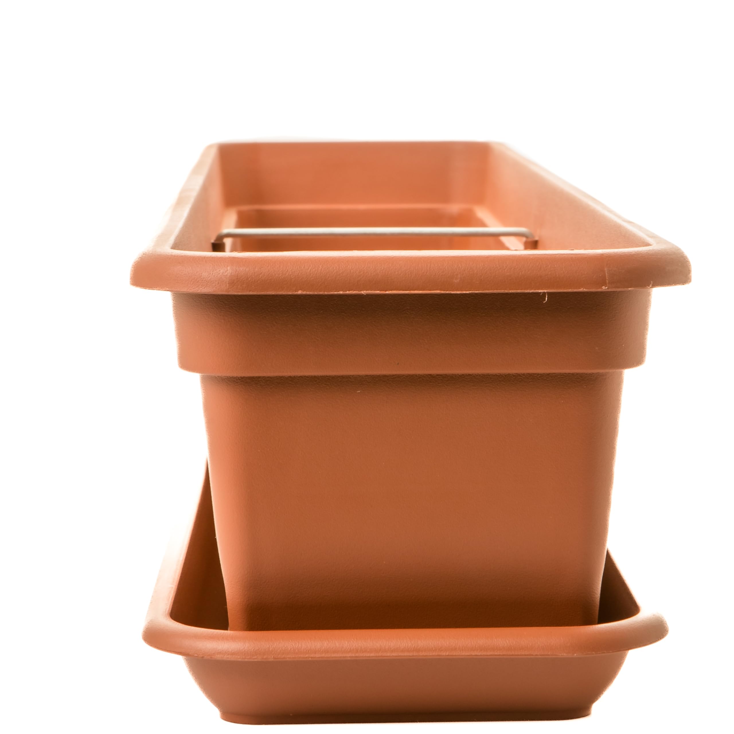 SUSTANIA Lot de 6 jardinières de balcon de 80 cm en terre cuite : transformez votre balcon en une oasis florissante ! Jardinière avec soucoupe