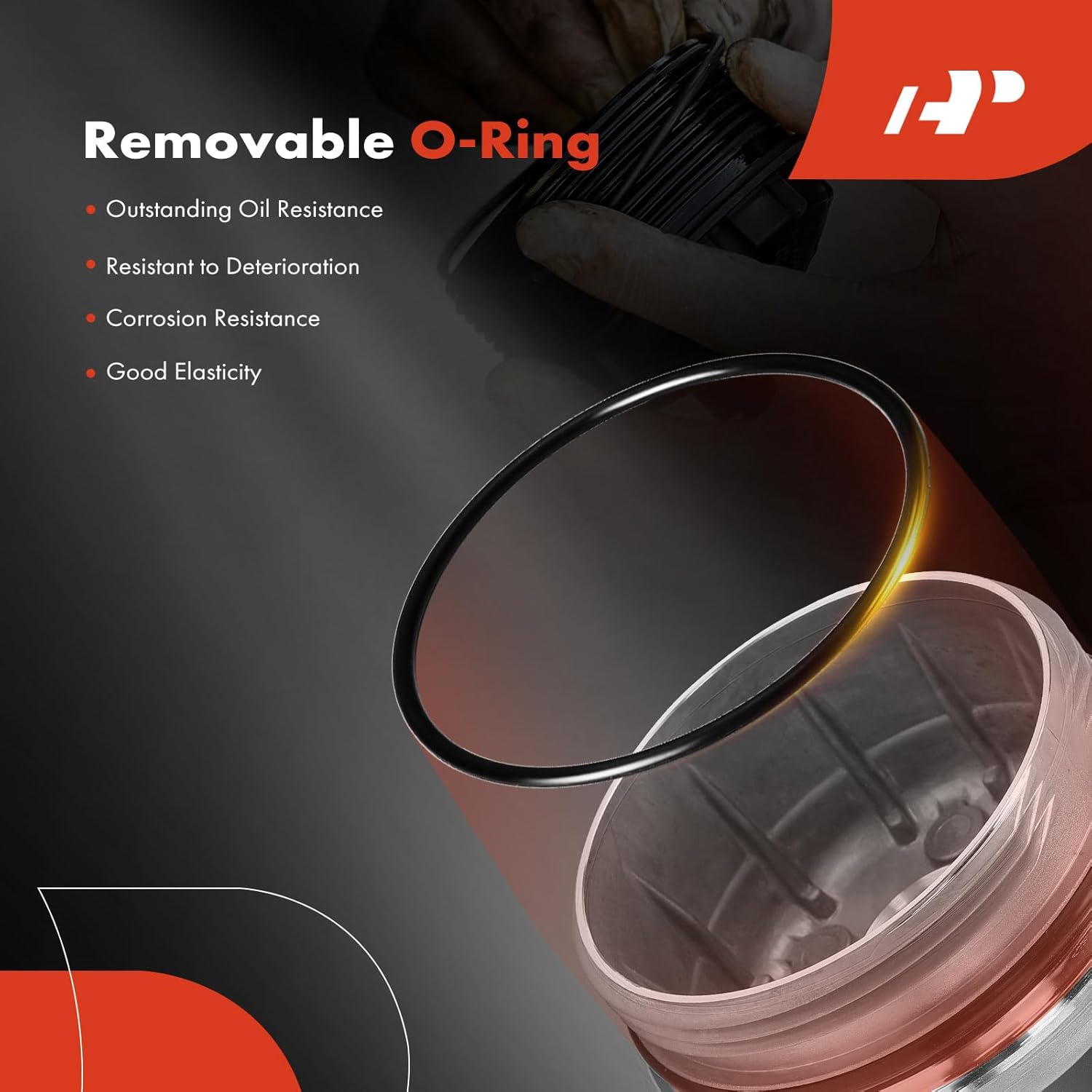 A-Premium Oil Filter Housing Cap Assembly Compatible with Cadillac Catera 1999-2001 & Saturn L300 2001-2005, LS2/LW2 2000-2000, LW300 2001-2003, Vue 2002-2003, Oil Filter Housing Cover, # 90543942