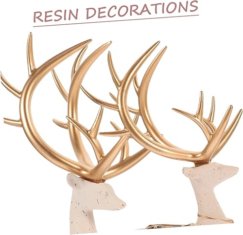 Miniatura 6 de Abaodam 2 piezas de adorno de ciervo sika decoración de estatua de Navidad adorno de ciervo de pie figuras de reno de vacaciones decoraciones para