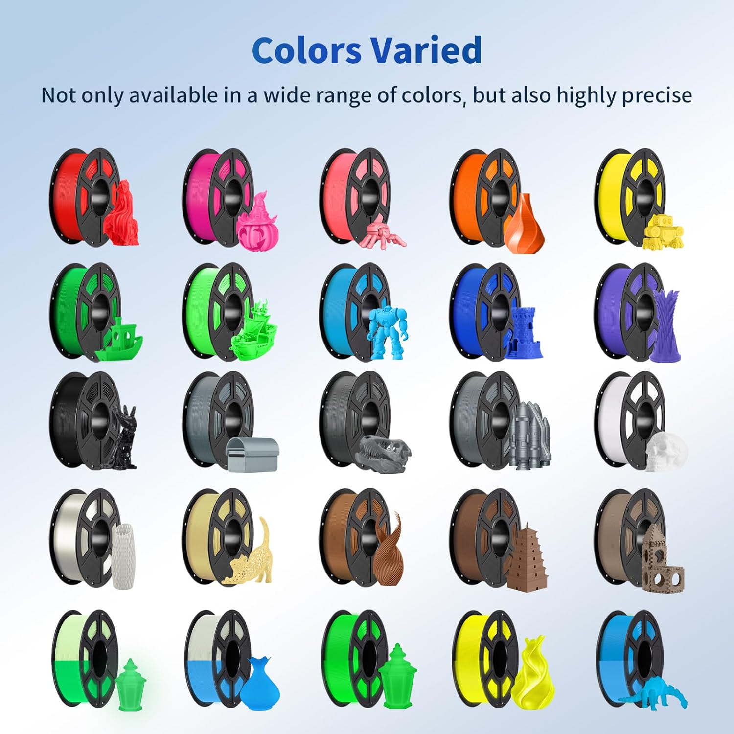 ANYCUBIC PLA Filament 1.75mm Bundle, 3D Printing PLA Filament 1.75mm Dimensional Accuracy +/- 0.02mm, 1KG Spool (2.2 lbs), 2KG Purple + Green - Image 7