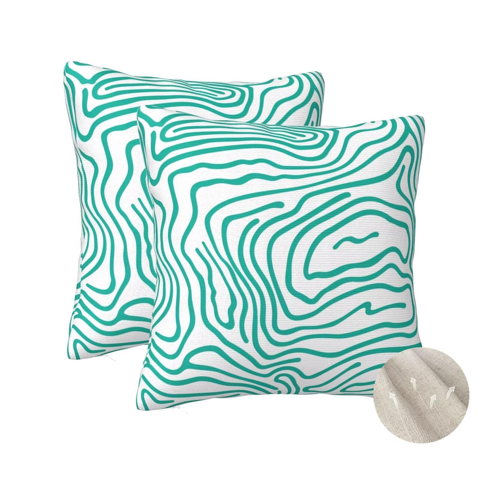 Coussin canapé moderne gris vert, lot de 2 housses de décoration salon
