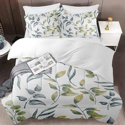 Cuzutime Full Size Comforter Set with 2 Pillowcases