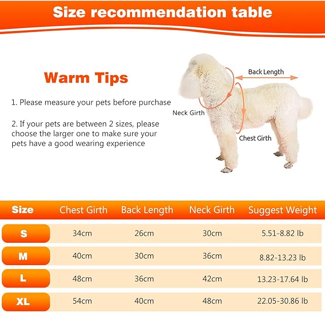 Foto 3 de 7 de PETCUTE Chaqueta para Perros,Chaleco de Forro Polar para Perro,A Prueba de Viento Ropa para Perros…