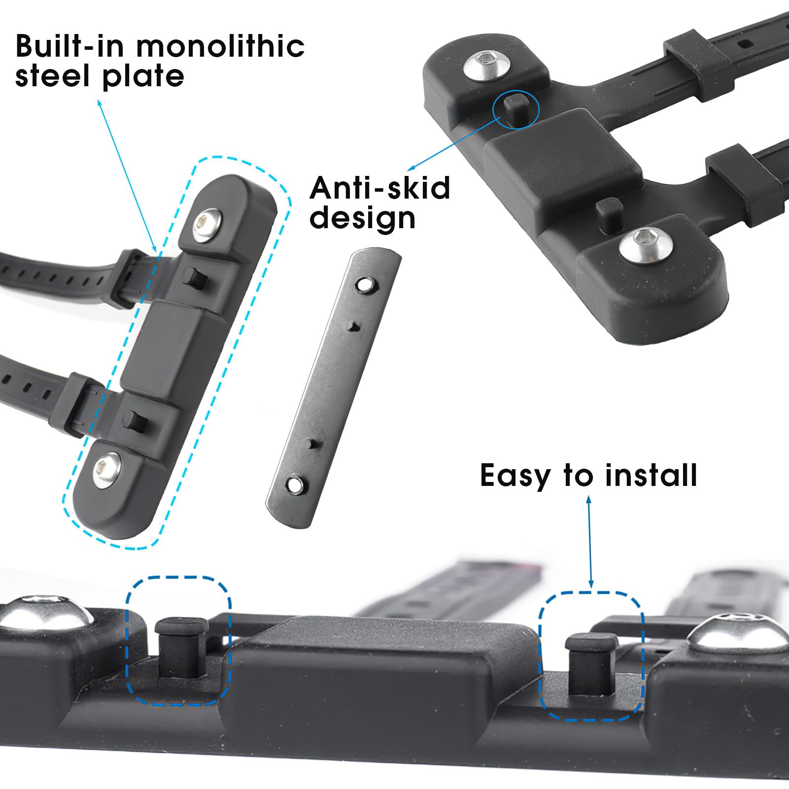 Support De Bidon Universel Avec Sangle – Adaptateur De Cage à Eau Pour Vélo – Fixation Facile