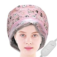 Vista 7 de Gorro eléctrico para calentar el cabello, sombrero de vapor ajustable para tratamiento de aceite, herramienta de cuidado del cabello desmontable