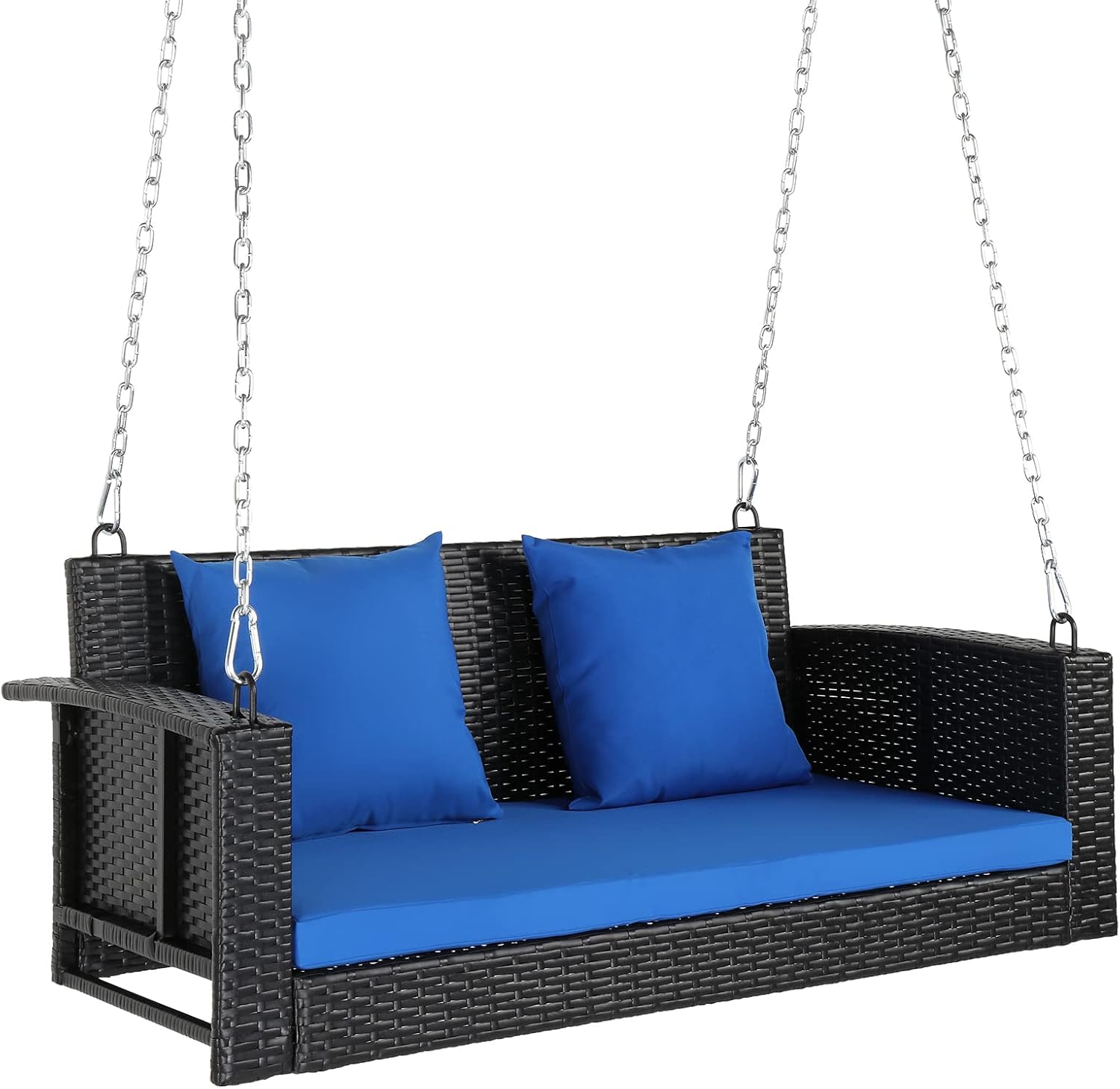 VINGLI Heavy Duty 800 LBS Wicker Hanging Porch Swing with