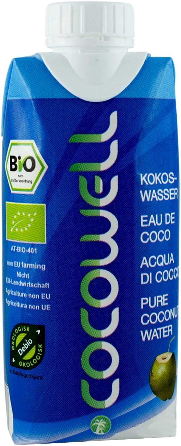 Cocowell Pure Organic Coconut Water 330 ml (Pack of 6)