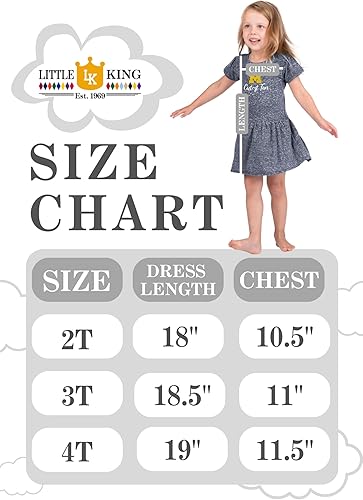 Miniatura 12 de Little King NCAA Knobby - Vestido para niñas pequeñas, tallas 2T, 3T y 4T