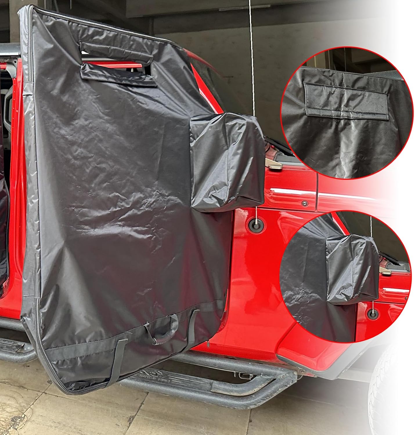 D-Lumina Hard Door Storage Bags - Compatible with 1976-2018 2019 2020 2021 2022 2023 2024 2025 Jeep Wrangler CJ YJ TJ JK JL & Gladiator JT 2-Doors, Doors Panel Bag, 2Pcs/Set