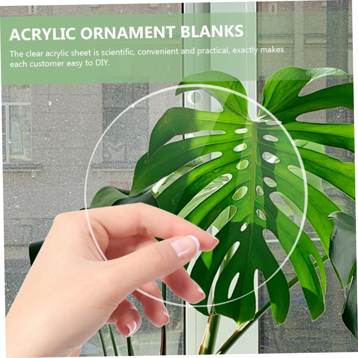 Uonlytech 8pcs Acrylic Circle Blanks Holes Round Discs for Projects Crafting Painting and Decoration Thick