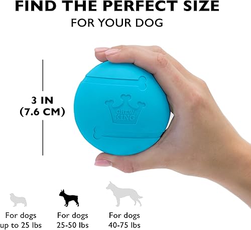 Miniatura 4 de Chew King Fetch Balls Extremely Durable Natural Rubber Toy Pack of 3 - 3 inch Balls (CM-0263-CS01) azul, púrpura, (Blue, Purple, Torquoise),Paquete