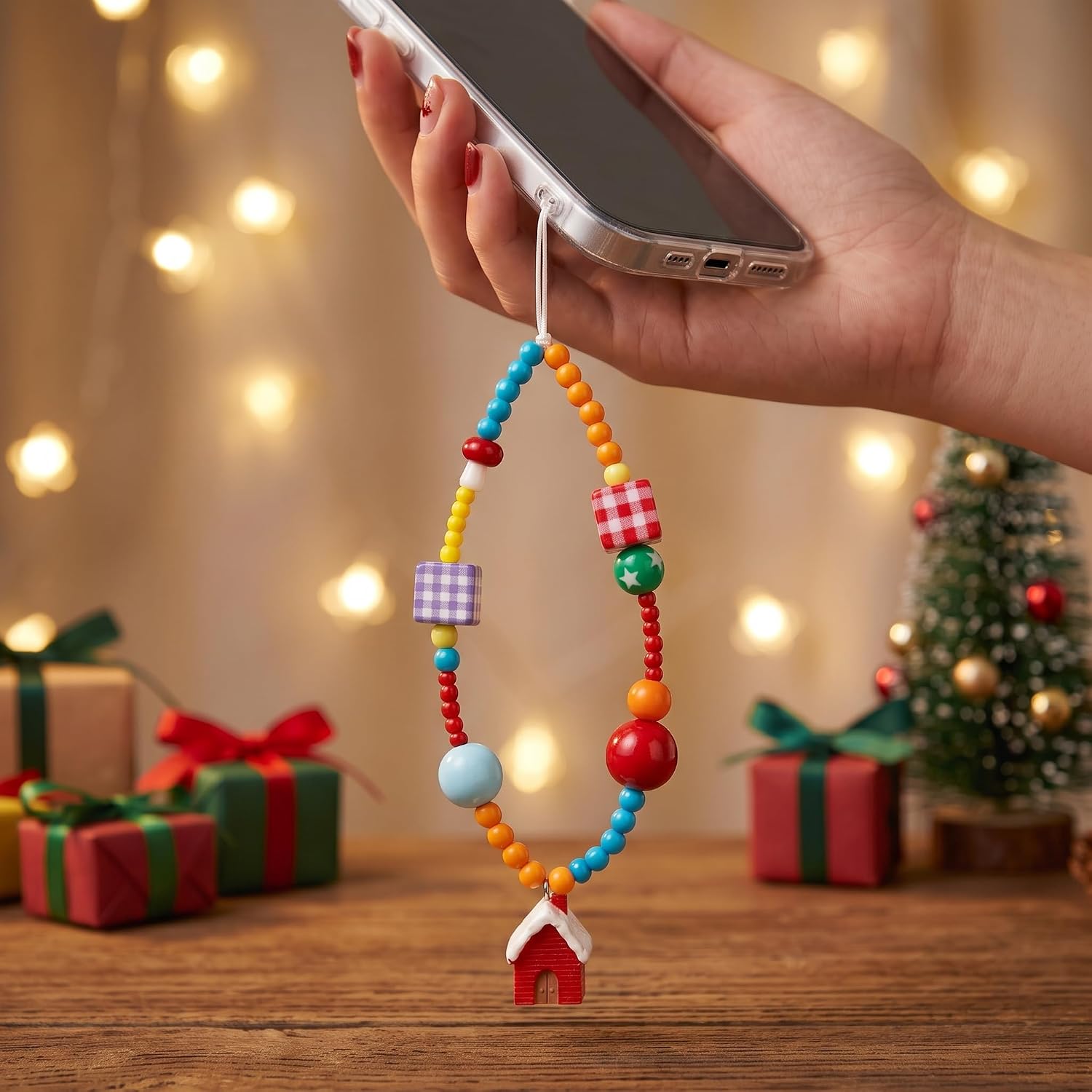 Phone Charm Christmas,Cute Phone Wrist Strap & Holiday Wristlet image 2