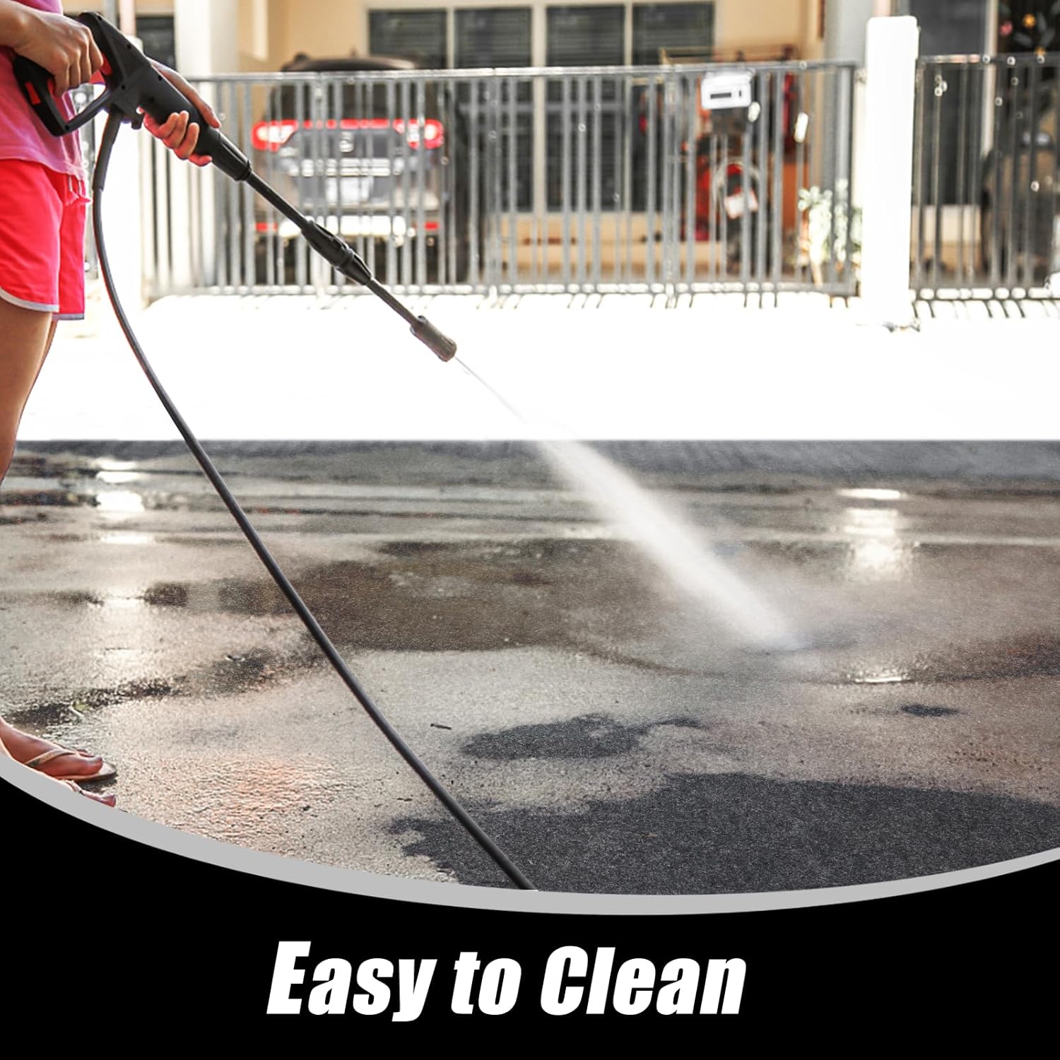 Garage Floor Mat - 7’5” x 8’6”, Oil Spill Absorbent Mat for Under Car, Durable & Easy Clean Garage Flooring Mats for Garage, Workshop, Parking Space, Dark Grey