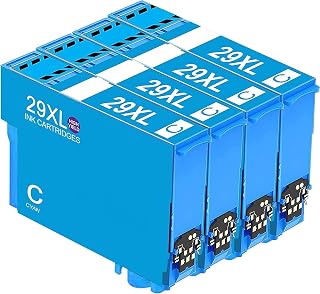 4 x Cyan Non-Oem Ink Cartridges for Epson Expression Home xp-342 xp-245 xp-235 xp-245 xp-342 xp-352 xp-442 xp-255 xp-452 xp-332 xp-235 xp-445 xp-335 xp-345 xp-432, 29, 29xl