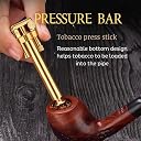 Smoke King Vintage Windproof Trench Lighter Durable Zinc Alloy, Refillable, Pocket-Sized, Classic Antique Pipe Design (Fuel Not Included) gallery image
