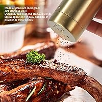 Vista 4 de Juego de 2 saleros y cocteleros, dispensador de sal y dispensador de acero inoxidable de 7 onzas, botella de condimento a prueba de óxido, fácil